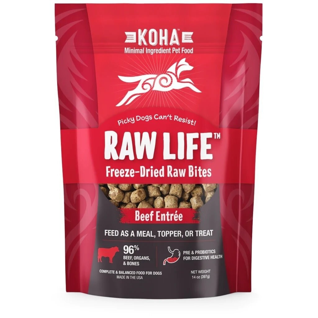 Koha Raw Life Freeze-Dried Bites Beef 14 oz