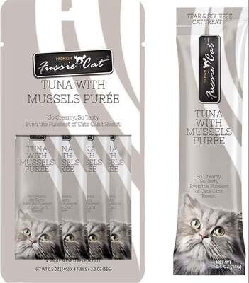 Fussie Cat Puree Tuna with Mussels 4 pack