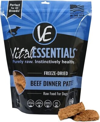Vital Essentials Freeze Dried Beef Dinner Patties 14 oz