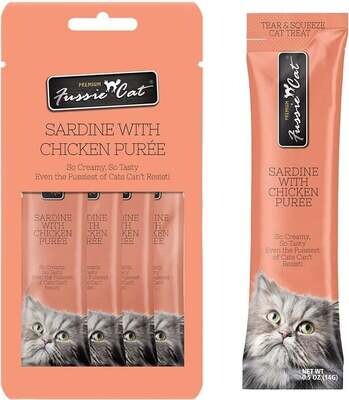 Fussie Cat Puree Sardine with Chicken 4 pack