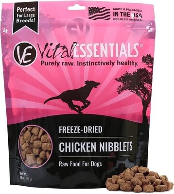 Vital Essentials Freeze Dried Chicken Nibblets 1 lb Bag