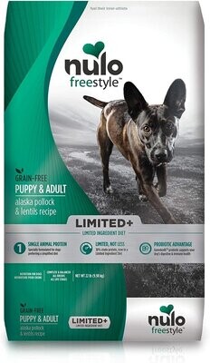 Nulo FreeStyle High-Protein Limited+ Alaska Pollock Lentils Recipe Dog Food 22 lbs