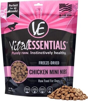 Vital Essentials Freeze Dried Chicken Mini Nibs 1 lb Bag