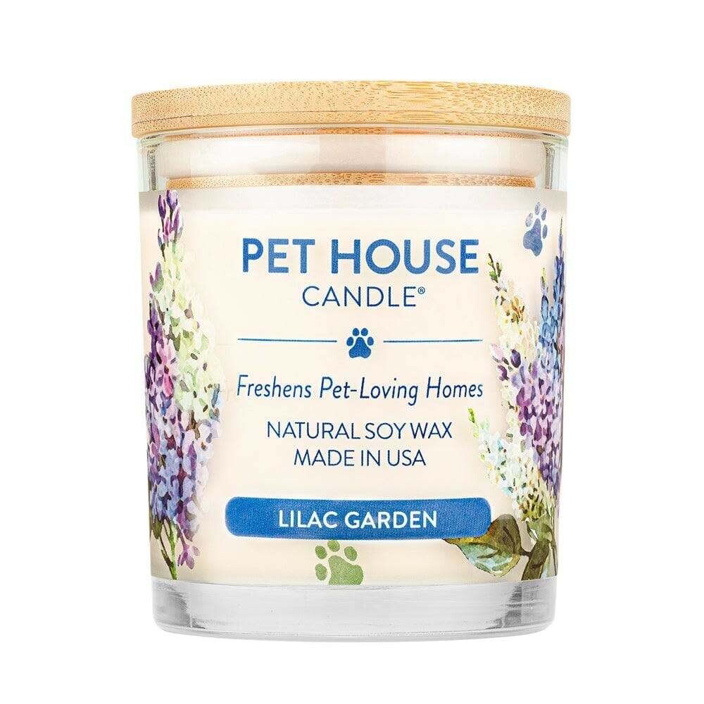 Pet House All Natural Pet Friendly Plant Based Soy Wax Candle Lilac Garden Scented 9 oz