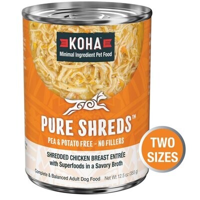 Koha Dog Can Pure Shreds Chicken Breast Entree 12.5 oz