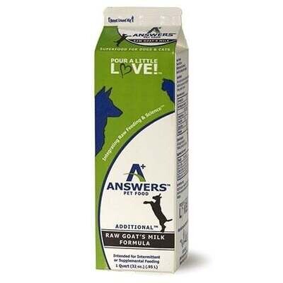 Answers Raw Goat Milk 1 Quart