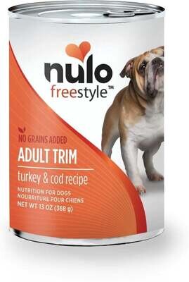 Nulo Can FreeStyle Grain Free Turkey &amp; Cod Recipe Adult Trim Dog Food 13 oz