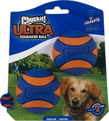 Chuckit! Ultra Squeaker Ball Medium 2 Pack
