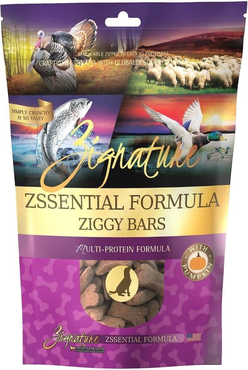 Zignature Zssential Formula Ziggy Bars Limited Ingredient Dog Treats 12 oz
