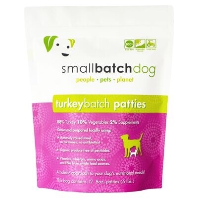 Small Batch Frozen Raw Turkey Patties 6 lbs