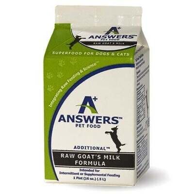 Answers Raw Goat Milk 1 Pint