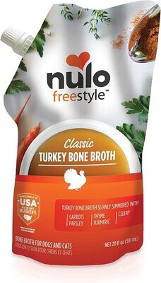 Nulo Broth Freestyle Classic Turkey Bone Broth for Dogs &amp; Cats 20 oz