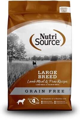 NutriSource Dog Food Grain Free Lamb &amp; Peas Recipe Large Breed 26 lbs