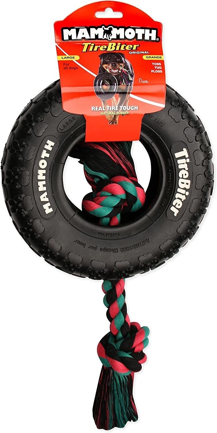 Mammoth Tire Biter with Rope Large 6 inch
