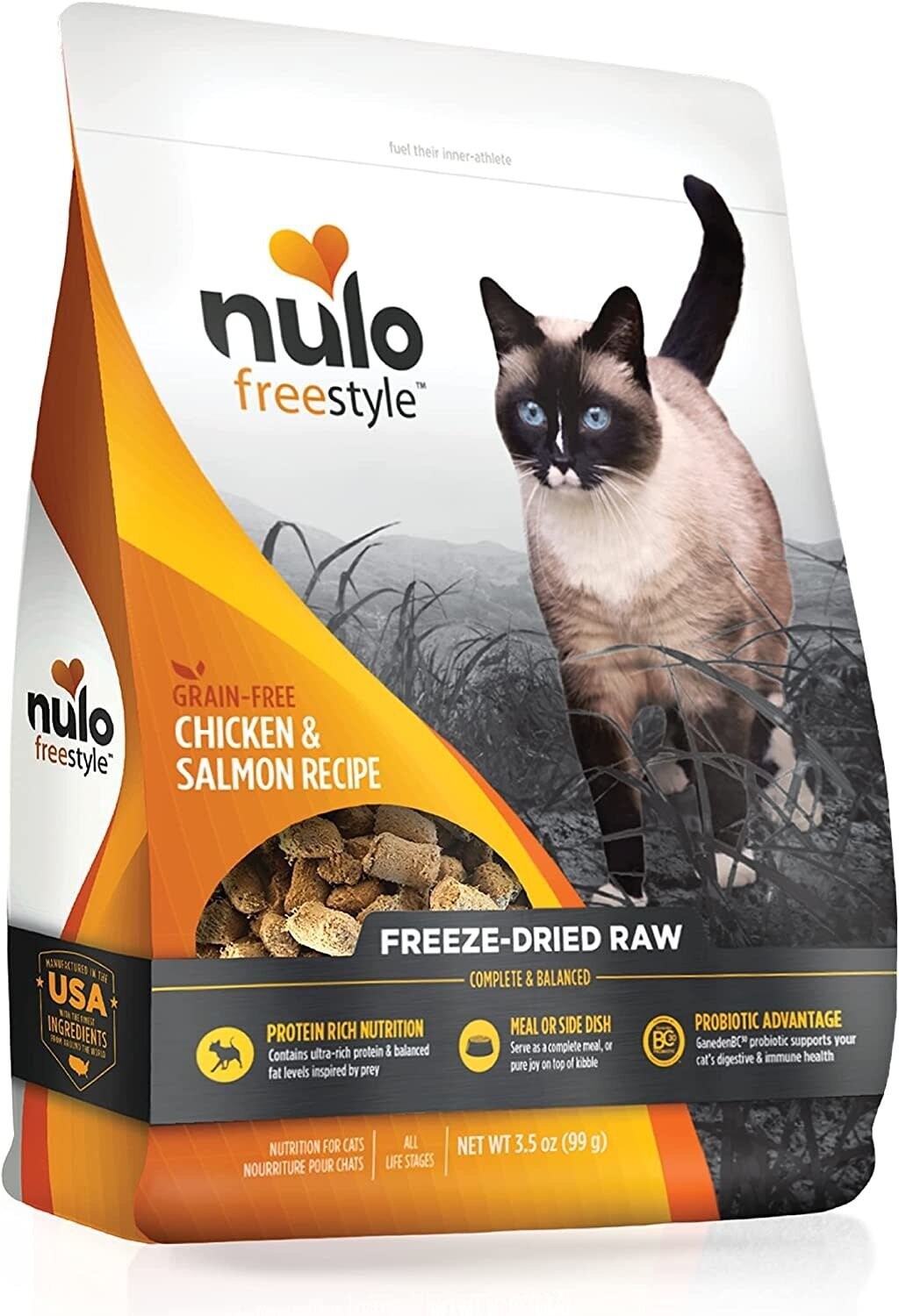 Nulo Freestyle Freeze Dried Raw Chicken &amp; Salmon Recipe Cat Food 3.5 oz