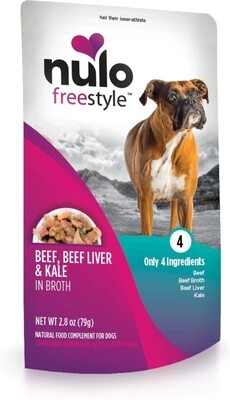 Nulo Broth FreeStyle Beef Beef Liver Kale in Broth for Dogs 2.8 oz