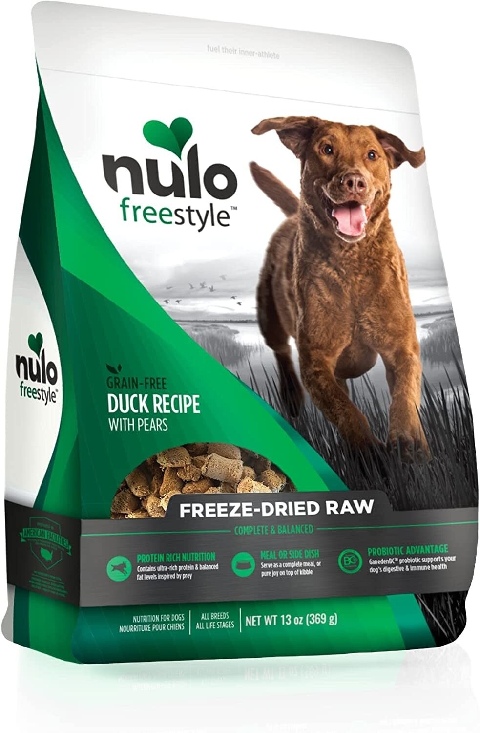 Nulo FreeStyle Freeze Dried Raw Duck with Pears for Dogs 13oz