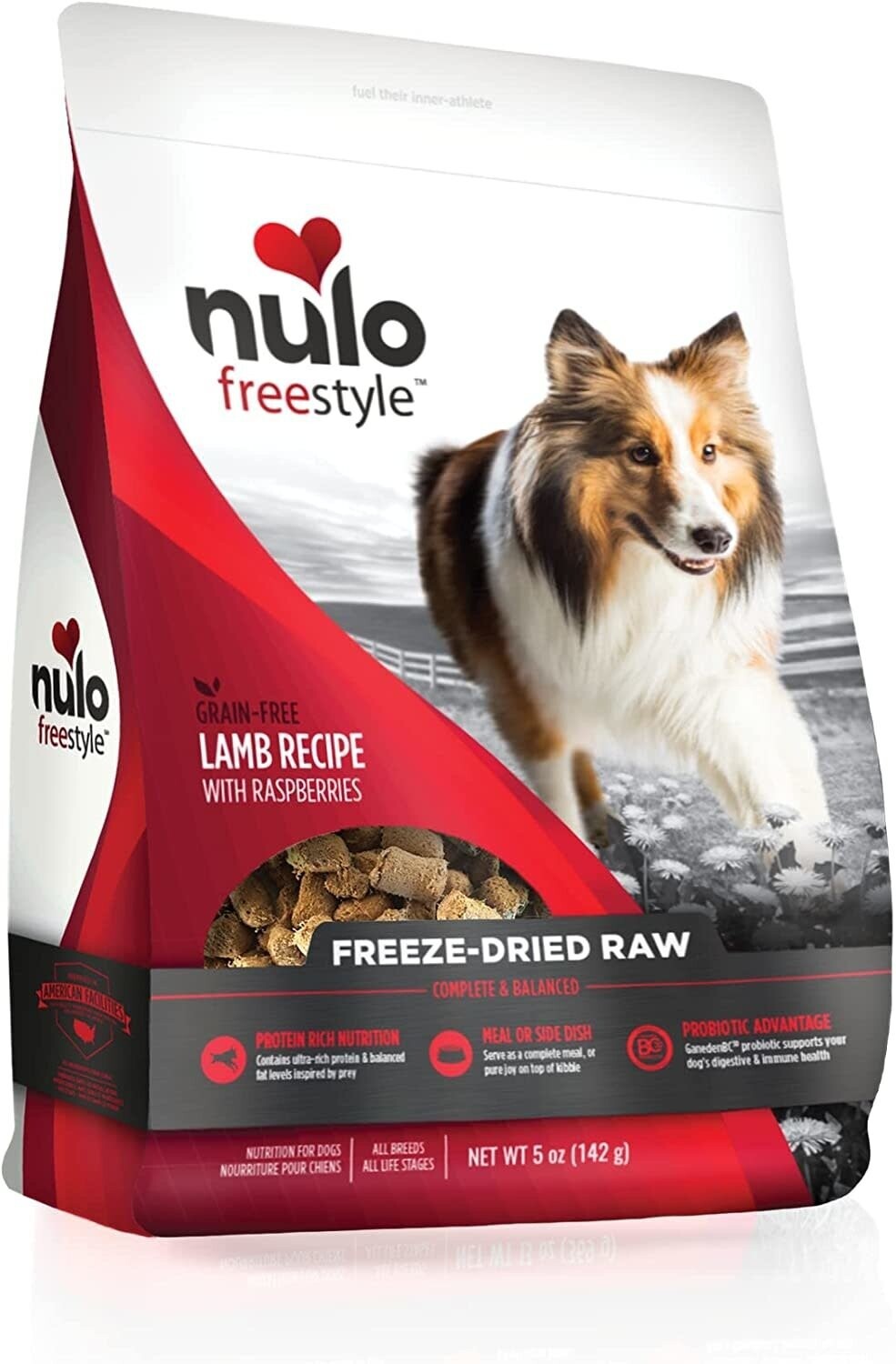 Nulo FreeStyle Freeze Dried Raw Lamb with Raspberries for Dogs 8 oz