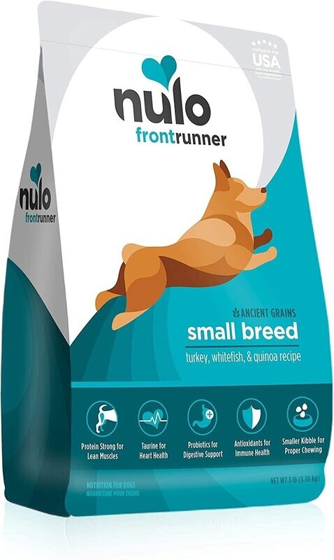 Nulo Frontrunner High-Protein Kibble Turkey Whitefish &amp; Quinoa Small Breed Dog Food 3lbs