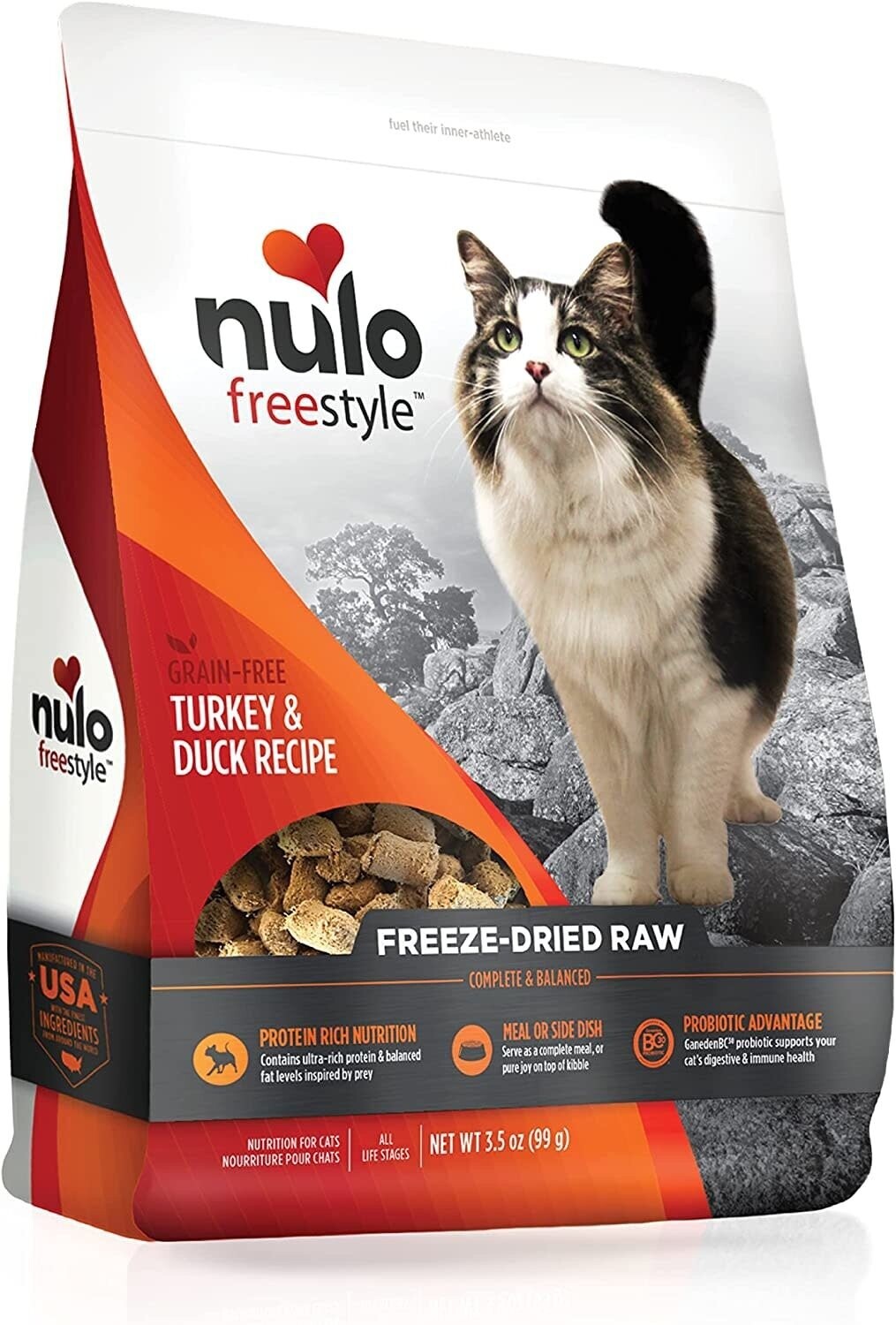 Nulo Freestyle Freeze Dried Raw Turkey &amp; Duck Recipe Cat Food 3.5 oz