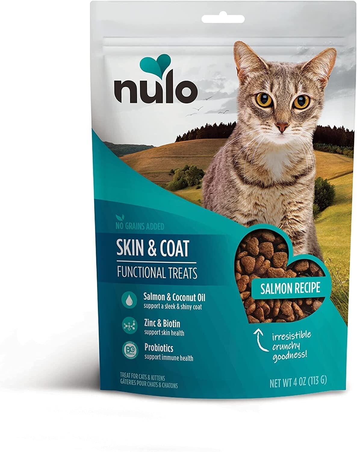 Nulo Skin &amp; Coat Salmon Recipe Cat Treats 4oz Bag