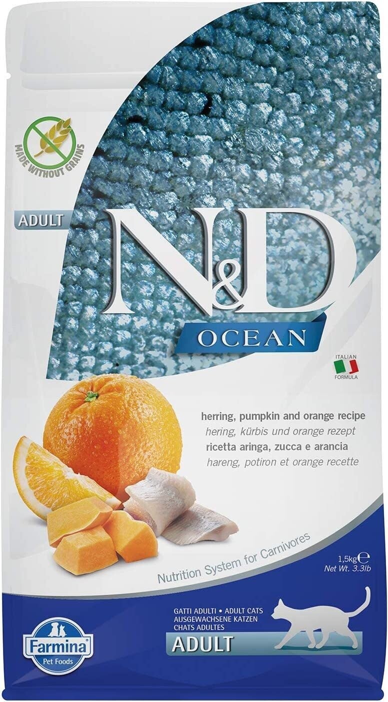 Farmina N&amp;D Ocean Herring &amp; Orange Recipe Cat Food 3.3 lb
