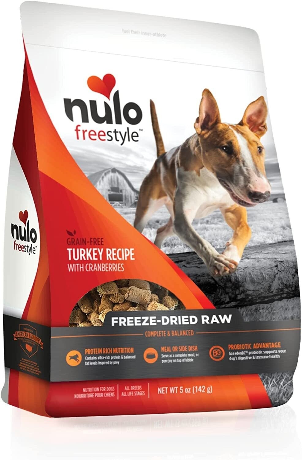 Nulo FreeStyle Freeze Dried Raw Turkey with Cranberries for Dogs 5oz