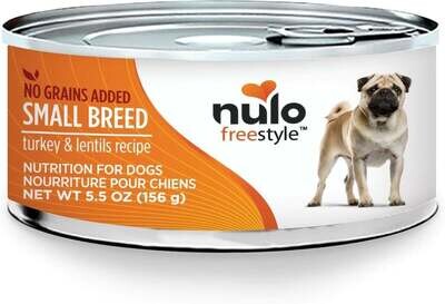 Nulo Can FreeStyle Small Breed Turkey Lentils Pate for Dogs 5.5oz