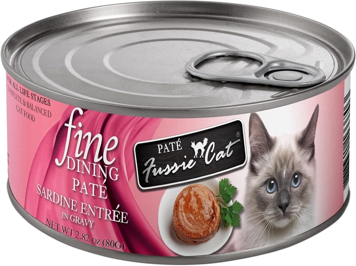 Fussie Cat Fine Dining Pate Sardine Entrée In Gravy 2.82oz Case of 24