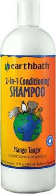 Earthbath Mango Tango 2 in 1 Conditioning Shampoo Dog &amp; Cat 16-oz