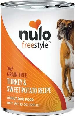 Nulo Can FreeStyle Grain Free Turkey Sweet Potato Pate Adult Dog Food 13 oz