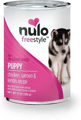 Nulo Can FreeStyle Chicken Salmon Lentils Recipe Pate Dog Food 13 oz