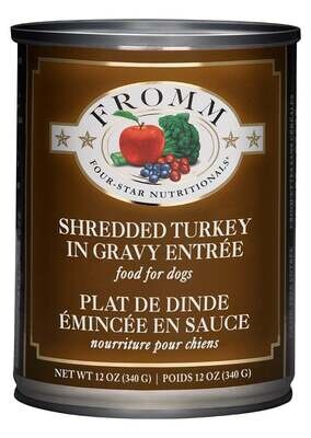 Fromm Can 4 Star Shredded Turkey in Gravy Entrée Wet Dog Food 12 oz