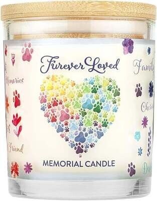 Pet House All Natural Pet Friendly Plant Based Soy Wax Candle Furever Loved Memorial Scented 9 oz