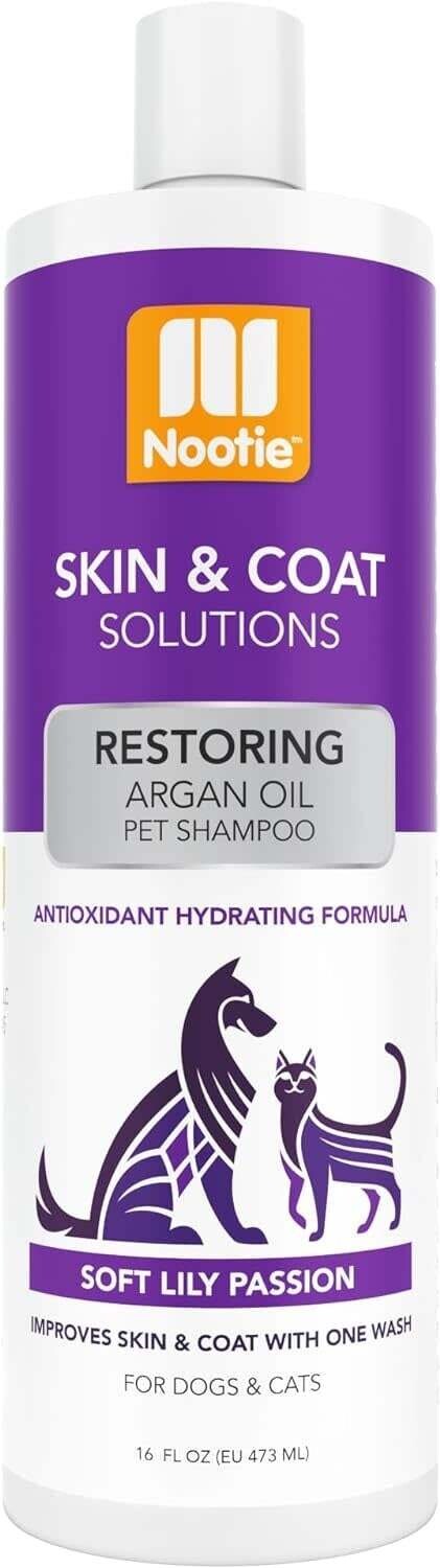 Nootie Restoring Argan Oil Pet Shampoo Soft Lily Passion 16 oz