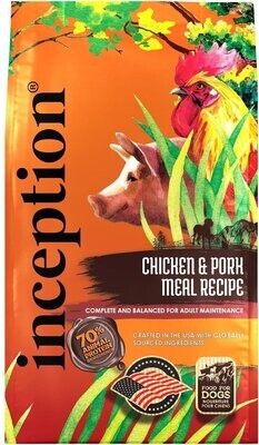 Inception Chicken &amp; Pork Meal Recipe Dog Food 13.5 lbs
