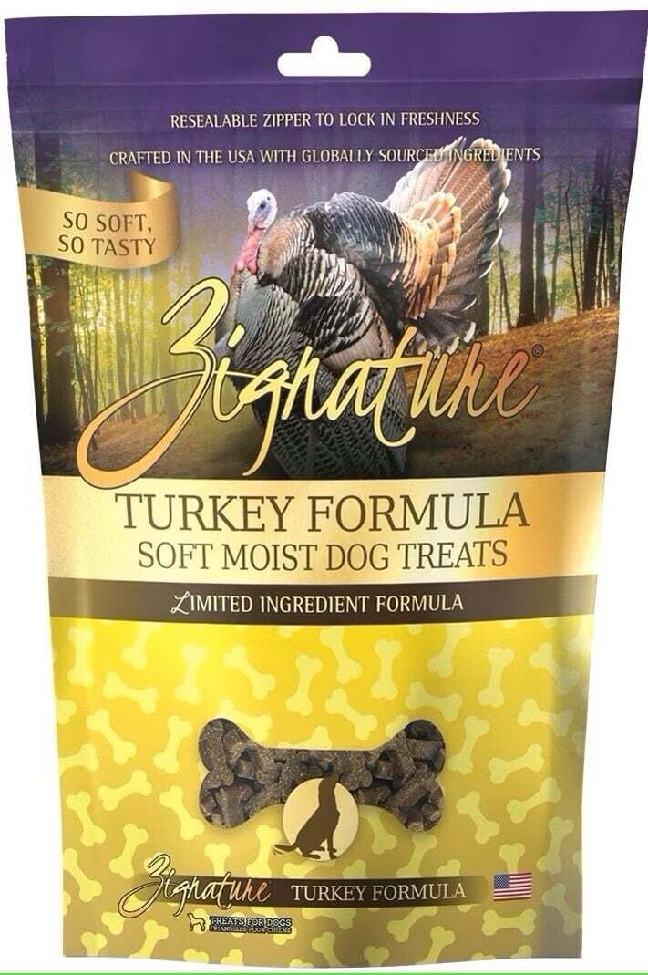 Zignature Turkey Formula Soft Moist Limited Ingredient Dog Treats 4 oz
