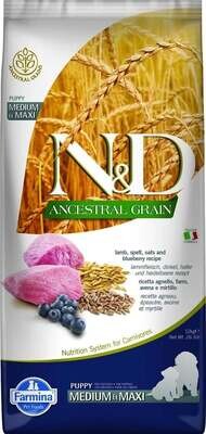 Farmina Dog Dry ANCESTRAL GRAIN Lamb &amp; Blueberry Puppy Medium Maxi 26.4 lbs
