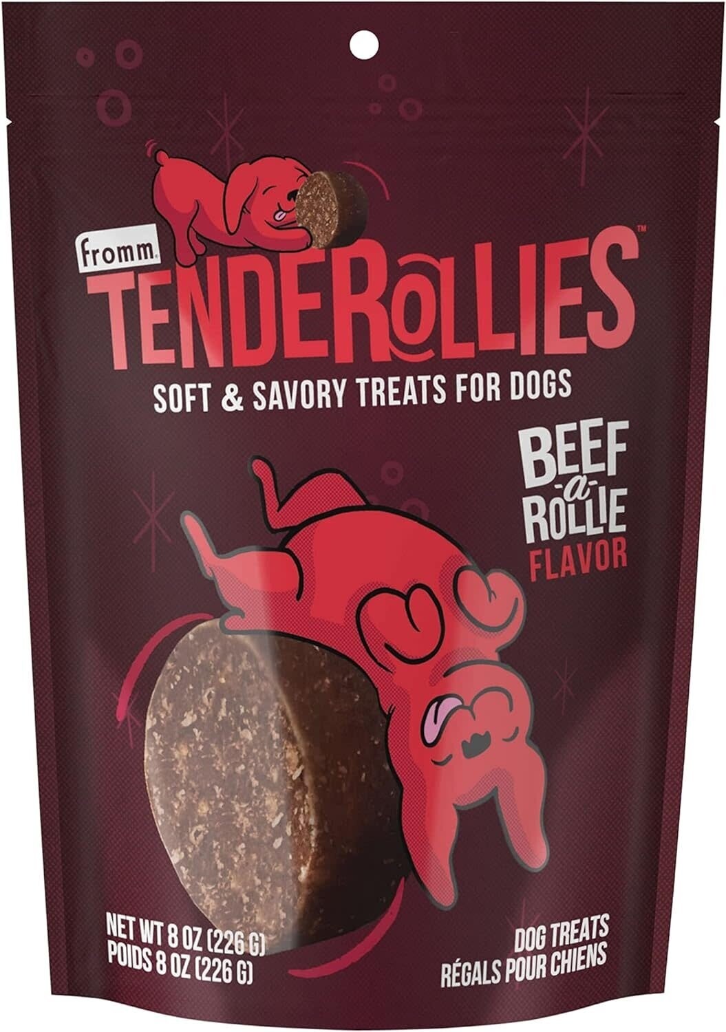 Fromm Tenderollies Beef-a-Rollie Soft &amp; Chewy Dog Treats 8 oz