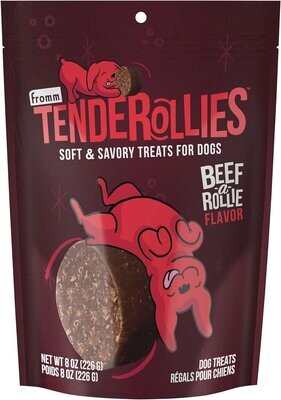 Fromm Tenderollies Beef-a-Rollie Soft &amp; Chewy Dog Treats 8 oz