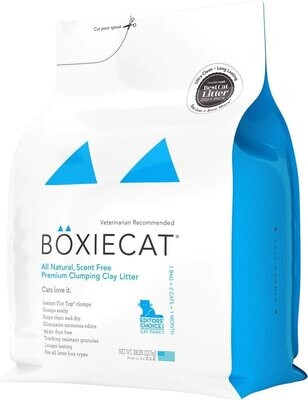BoxieCat All Natural Scent Free Premium Clumping Clay Litter 16 lbs