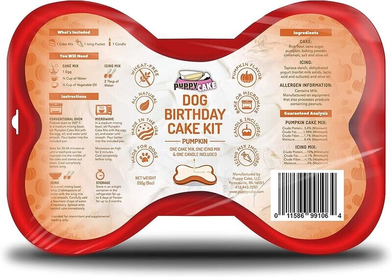 Puppy Cake Birthday Cake Kit Pumpkin