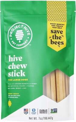 Project Hive Chew Stick Large Dental Chew Dog Treats 7 oz