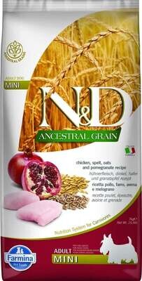 Farmina Dog Dry ANCESTRAL GRAIN Chicken &amp; Pomegranate Adult Mini Breed 15.4 lbs