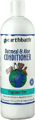 Earthbath Conditioner Oatmeal &amp; Aloe Fragrance Free Relieve Itching Dry Skin Dog &amp; Cat 16 oz