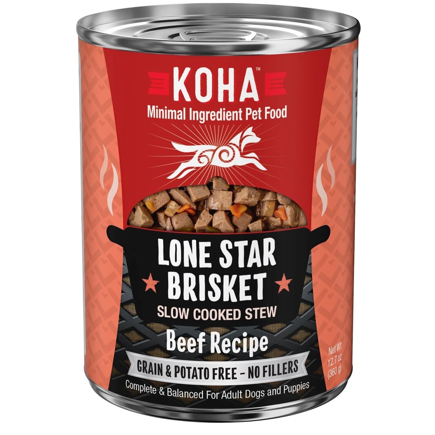Koha Dog Can Slow Cooked GF Lone Star Brisket Beef 12.7 oz