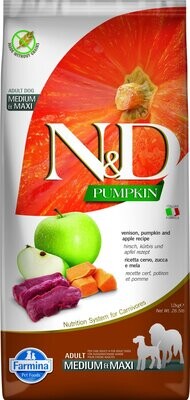 Farmina Dog N&amp;D Venison Pumpkin &amp; Apple Adult Med Maxi 26.4 lbs