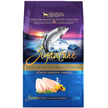 Zignature Trout &amp; Salmon Formula Limited Ingredient Dog Food 4 lbs