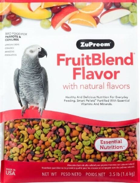 ZuPreem Bird Food Fruit Blend Flavors For Parrot And Conure 3.5 lbs