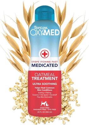 TropiClean OxyMed Medicated Oatmeal Dog &amp; Cat Treatment Rinse
